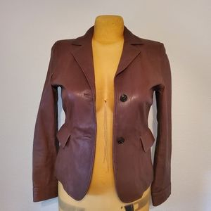 Cole Haan Genuine Lambskin Brown jacket